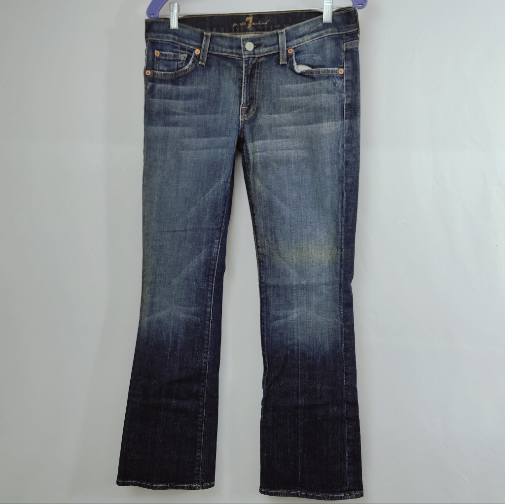 Vtg Y2k 7 For All Mankind Boot Cut Jeans, Sz 30